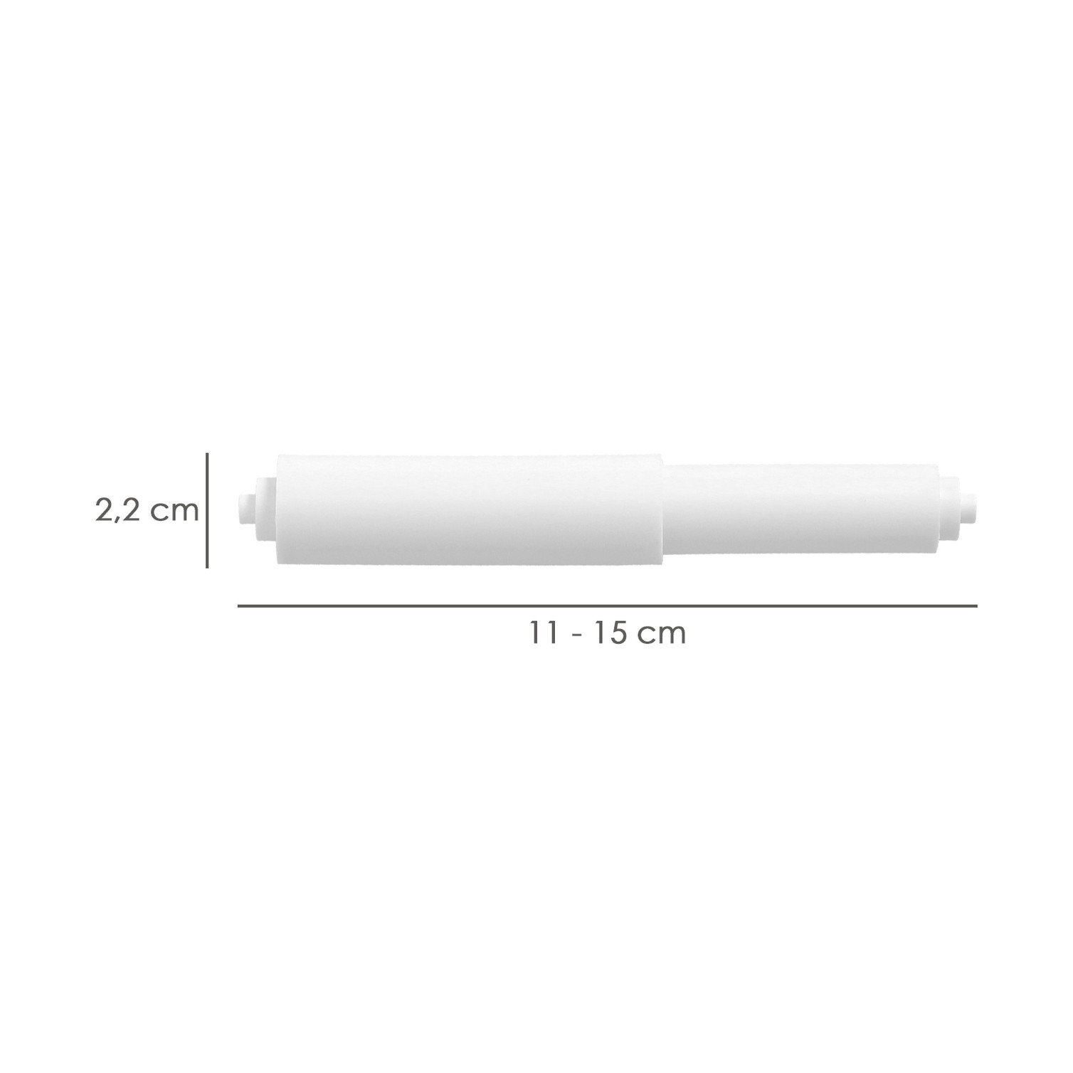 Eje Portarrollos Papel Higienico Ø 22 mm x 110 - 150 mm.