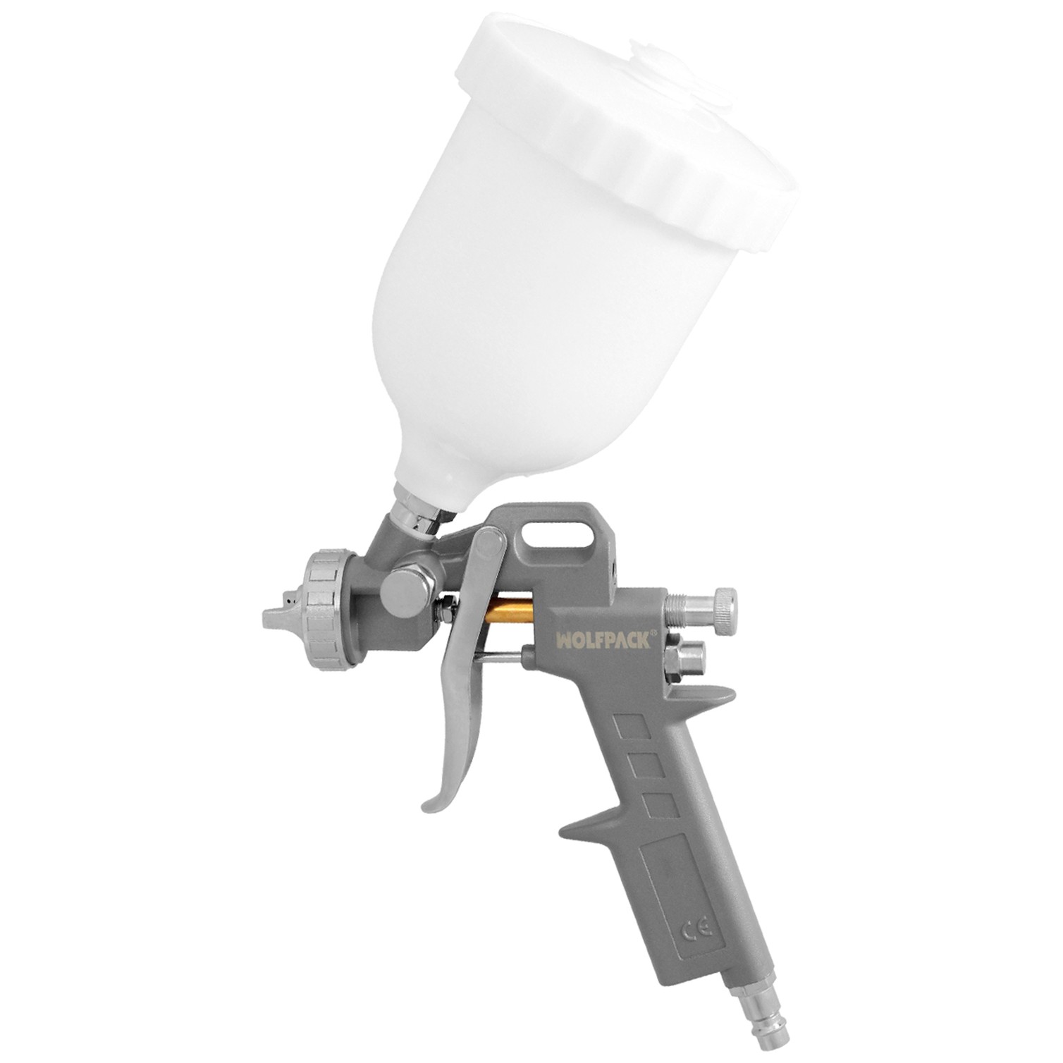 Pistola Pintar Neumática Boquilla De 1,5 mm. Con Depósito Superior 0,6 Litros y Adaptador Rapido