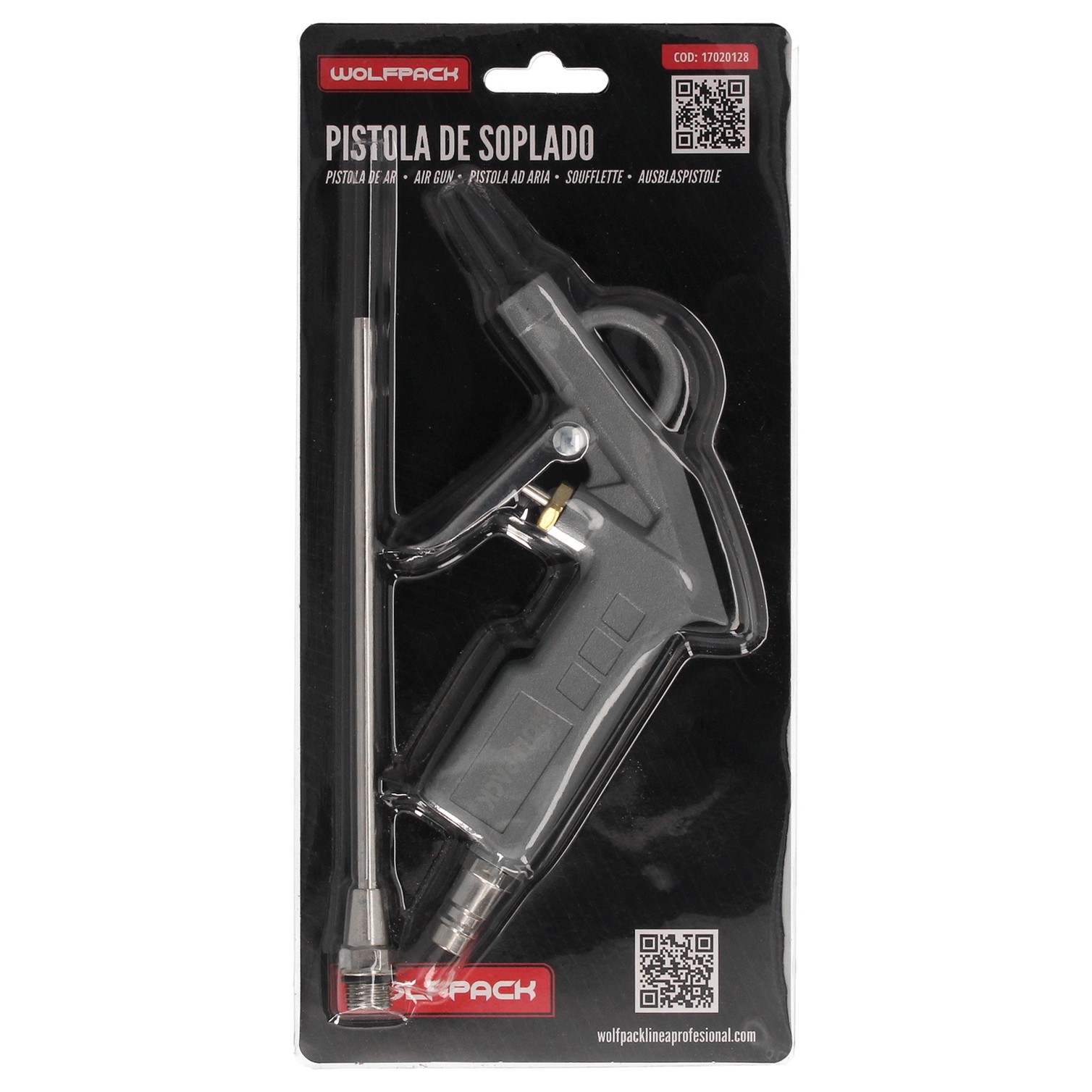 Pistola Soplado Con Canula Adaptador Rapido