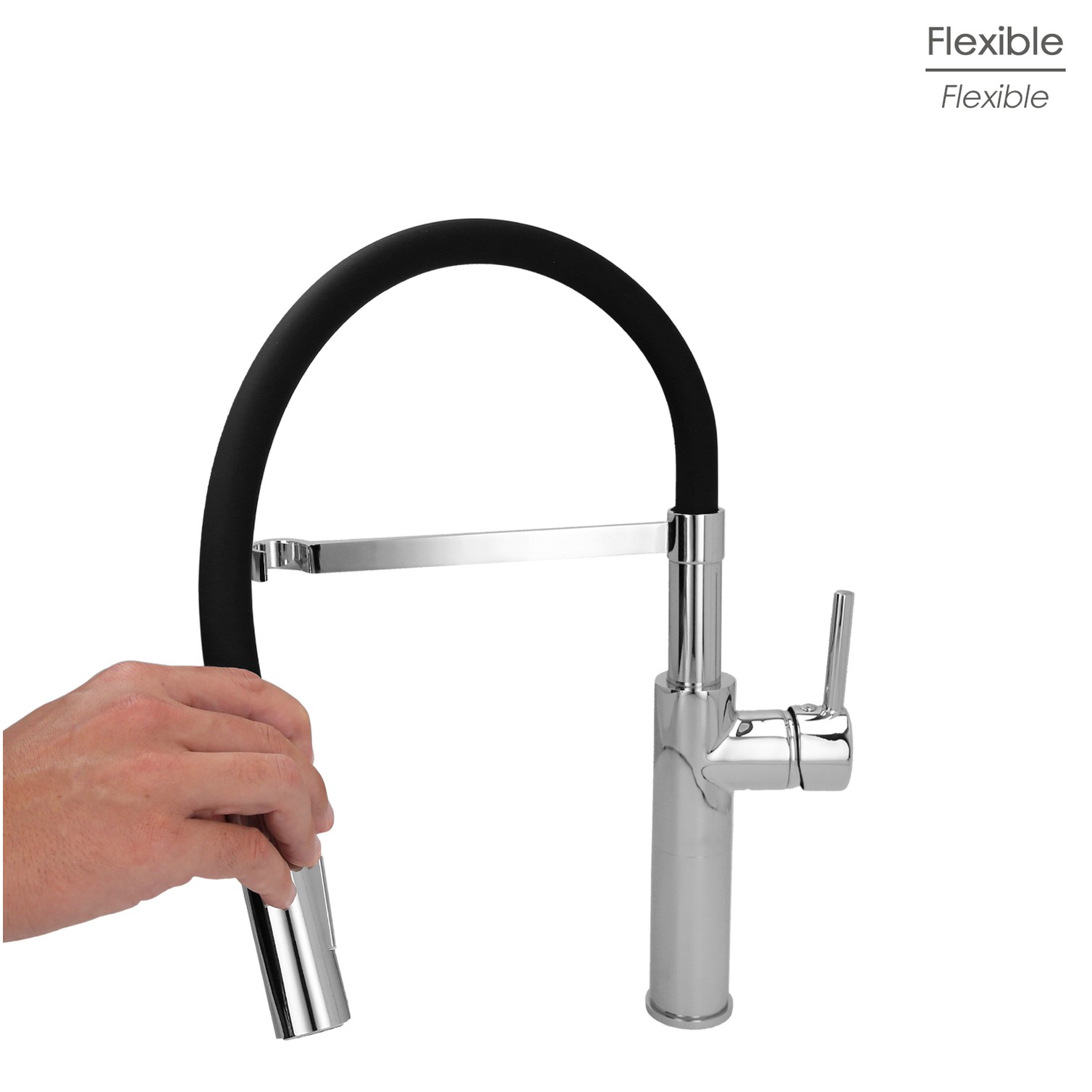 Monomando Fregadero Flexible Con Soporte Grifo Flexible Chorro Aireado, Chorro Rociado. Grifo Cocina, Grifo Alto,Grifo Fregadero