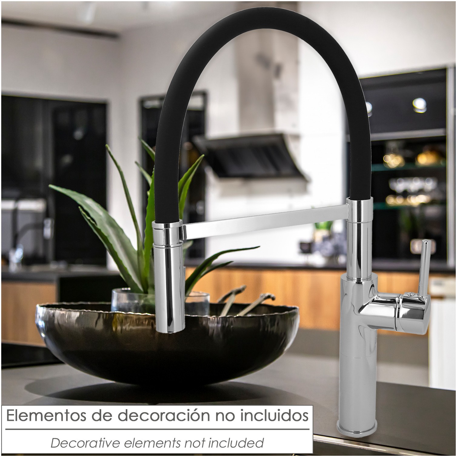 Monomando Fregadero Flexible Con Soporte Grifo Flexible Chorro Aireado, Chorro Rociado. Grifo Cocina, Grifo Alto,Grifo Fregadero