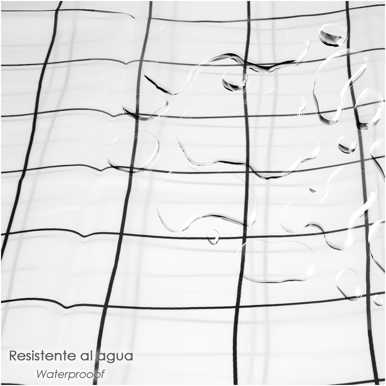 Cortina Ducha Cuadros 180x200 cm. Impermeable