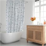 Cortina Ducha Matrix Azul 180x200 cm. Impermeable