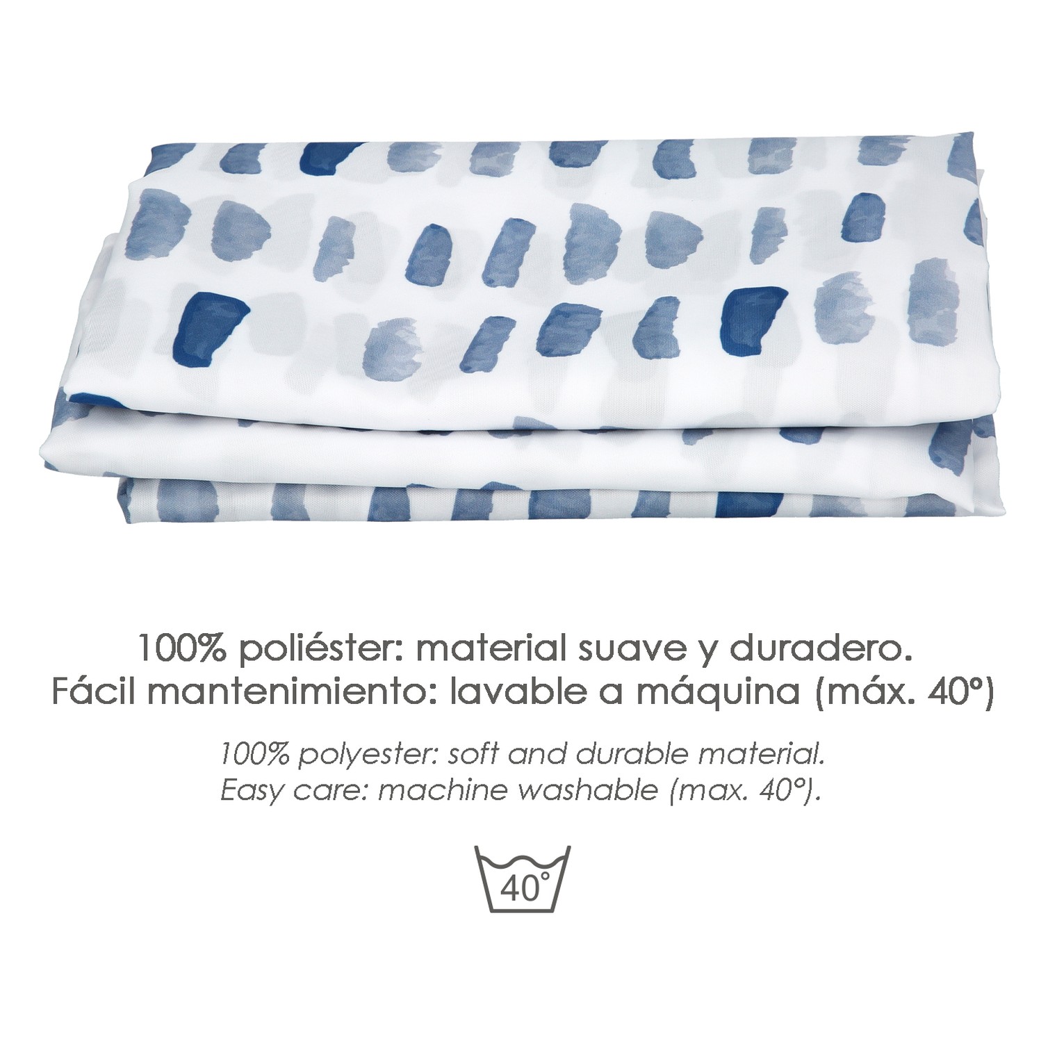 Cortina Ducha Matrix Azul 180x200 cm. Impermeable