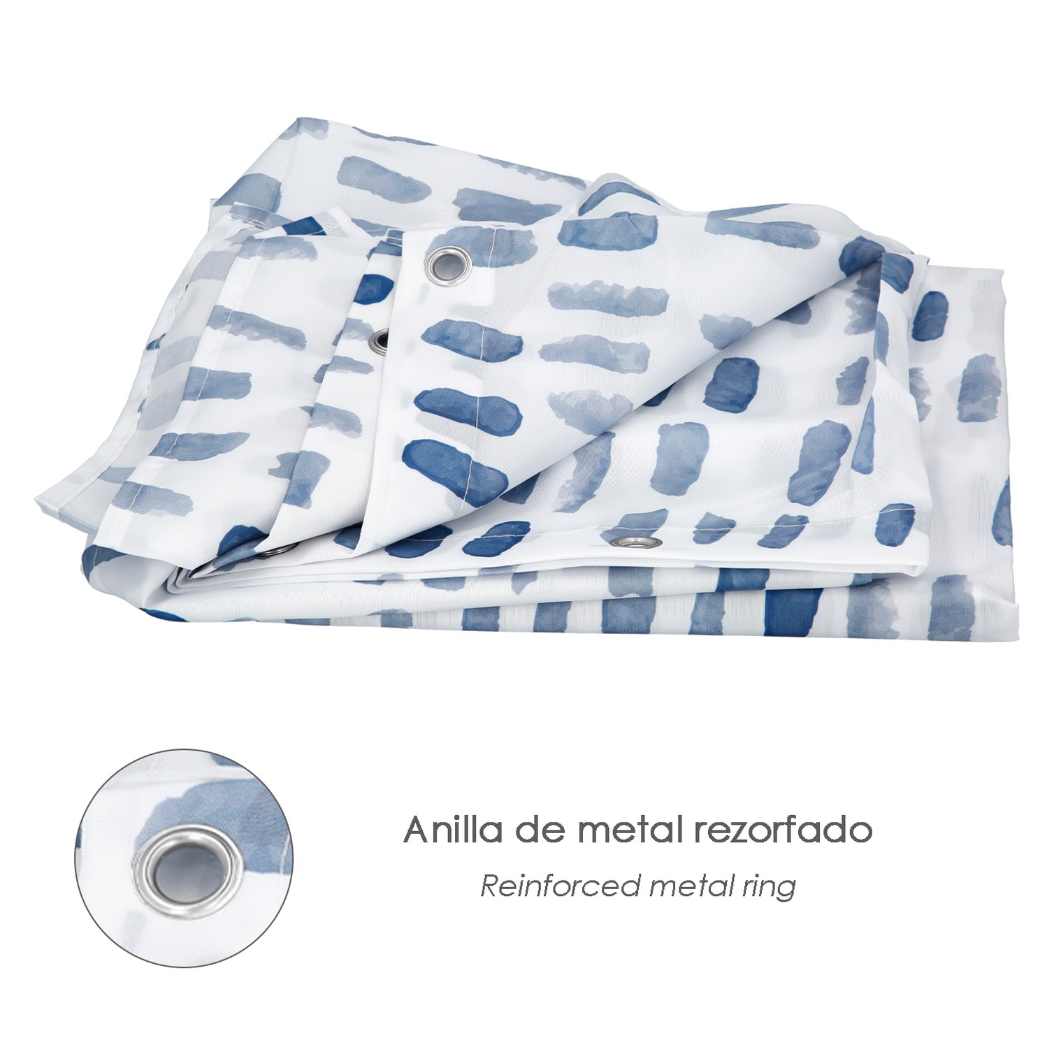 Cortina Ducha Matrix Azul 180x200 cm. Impermeable