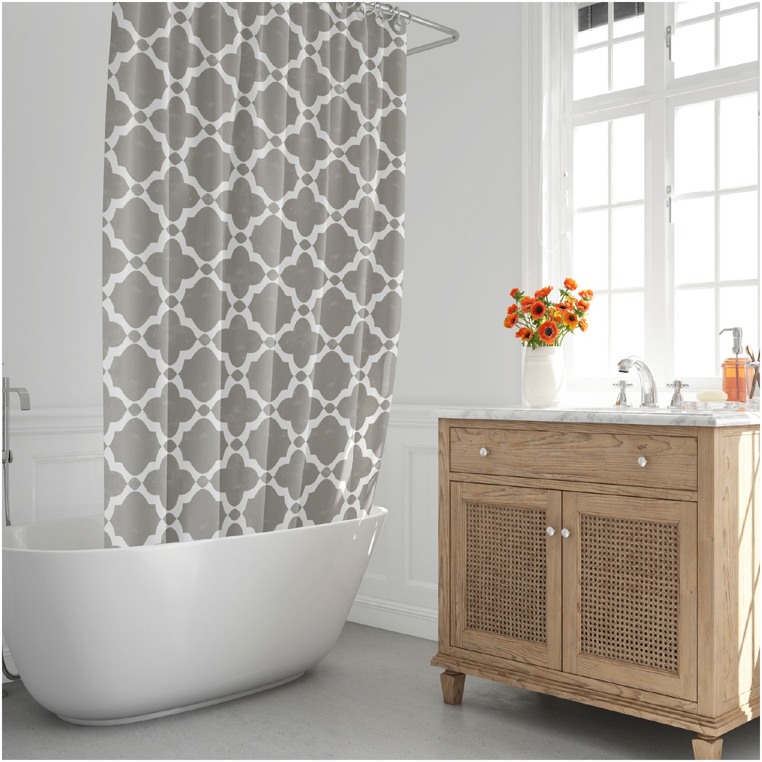 Cortina Ducha Vintage 180x200 cm. Impermeable