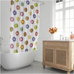 Cortina Ducha Donuts 180x200 cm. Impermeable