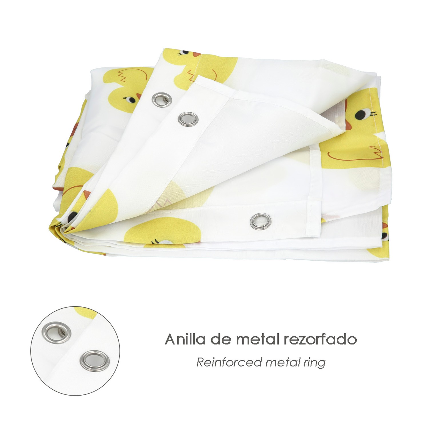 Cortina Ducha Patitos 180x200 cm. Impermeable