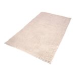 Alfombra Baño Poliéster Chenilla 50x80 cm. Marrón.