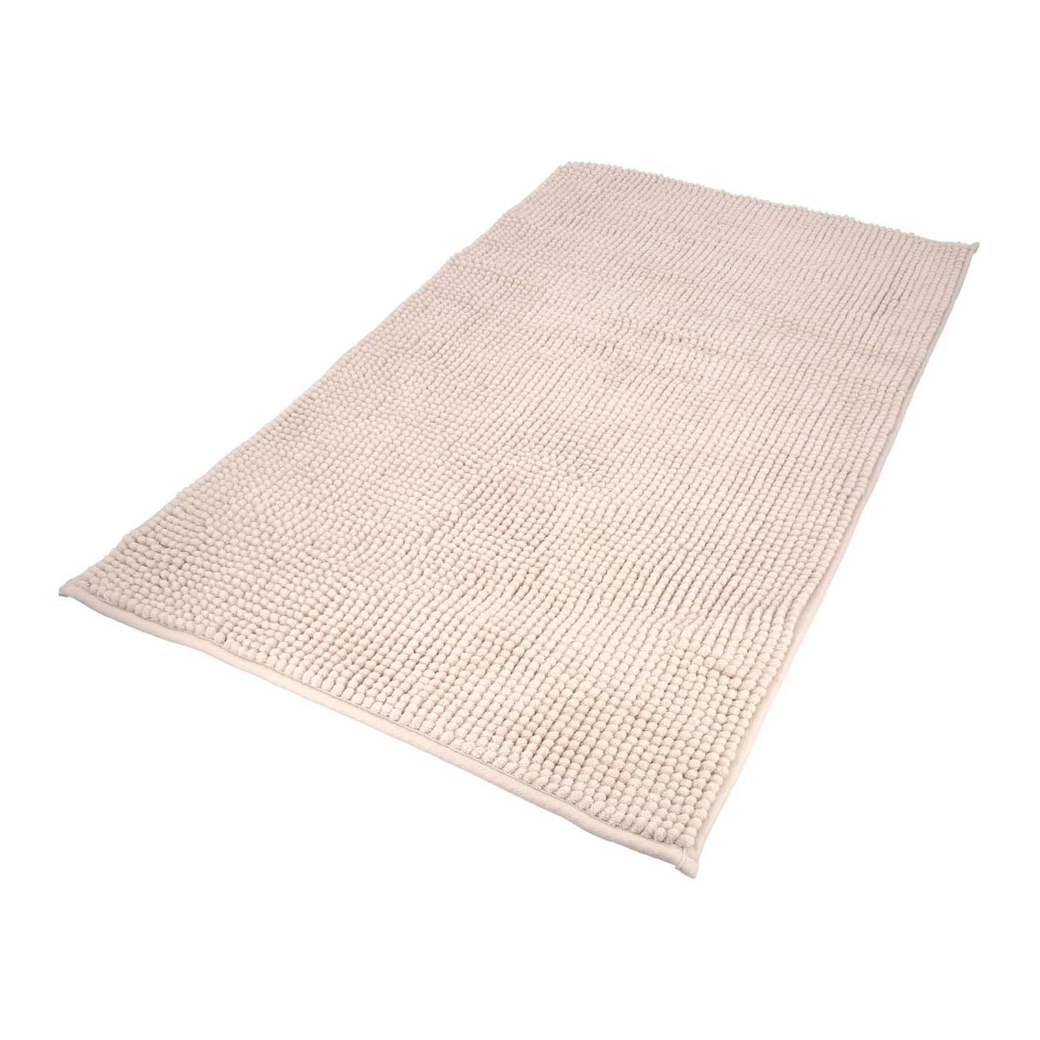 Alfombra Baño Poliéster Chenilla 50x80 cm. Marrón.