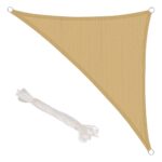 Toldo Vela Sombra Jardin Triangular Beige 5,0 x 5,0 metros.