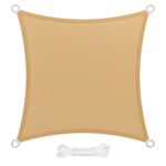 Toldo Vela Sombra Jardin Cuadrada 3,6x3,6 metros Beige
