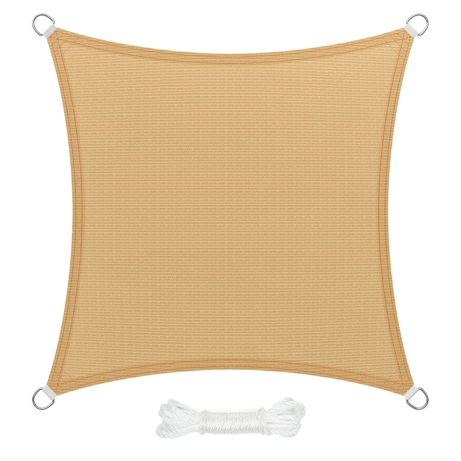 Toldo Vela Sombra Jardin Cuadrada 3,6x3,6 metros Beige