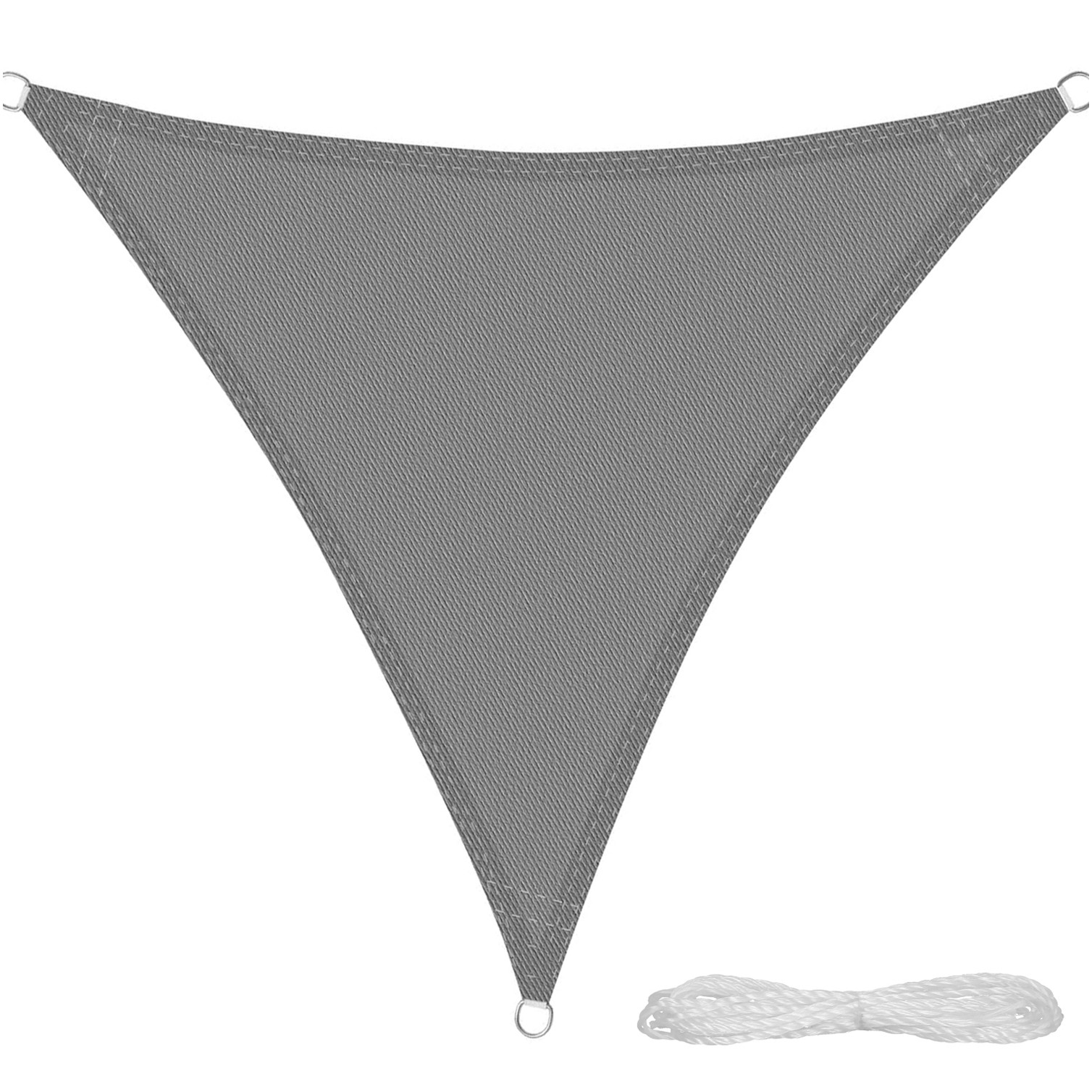 Toldo Vela Sombra Jardin Triangular Gris 5,0 x 5,0 metros.
