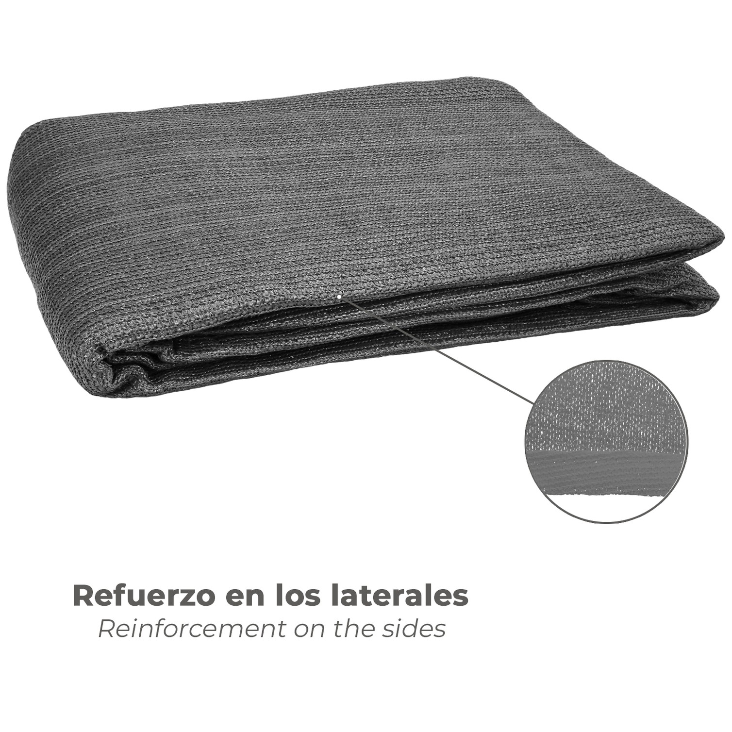 Toldo Vela Sombra Jardin Triangular Gris 5,0 x 5,0 metros.