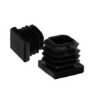 Contera Interior Plastico Cuadrada 25x25 mm. Color Negro. Bolsa 200 Unidades. Contera Mesa, Silla, Muebles, Estanteria