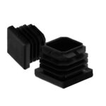 Contera Interior Plastico Cuadrada 30x30 mm. Color Negro. Bolsa 200 Unidades. Contera Mesa, Silla, Muebles, Estanteria