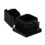 Contera Interior Plastico Cuadrada 35x35 mm. Color Negro. Bolsa 200 Unidades. Contera Mesa, Silla, Muebles, Estanteria