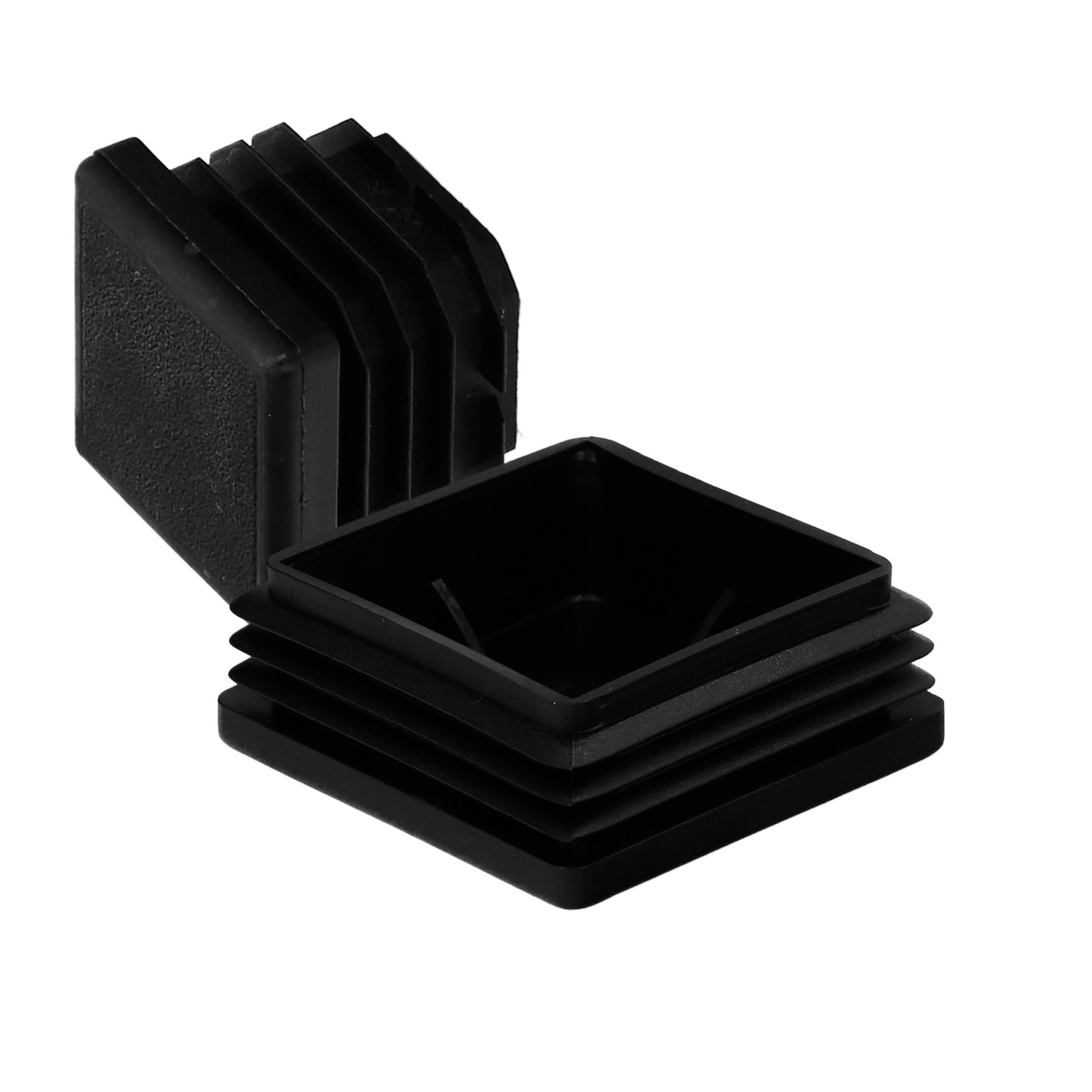 Contera Interior Plastico Cuadrada 60x60 mm. Color Negro. Bolsa 50 Unidades. Contera Mesa, Silla, Muebles, Estanteria