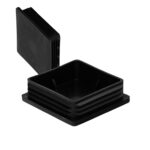 Contera Interior Plastico Cuadrada 80x80 mm. Color Negro. Bolsa 25 Unidades. Contera Mesa, Silla, Muebles, Estanteria