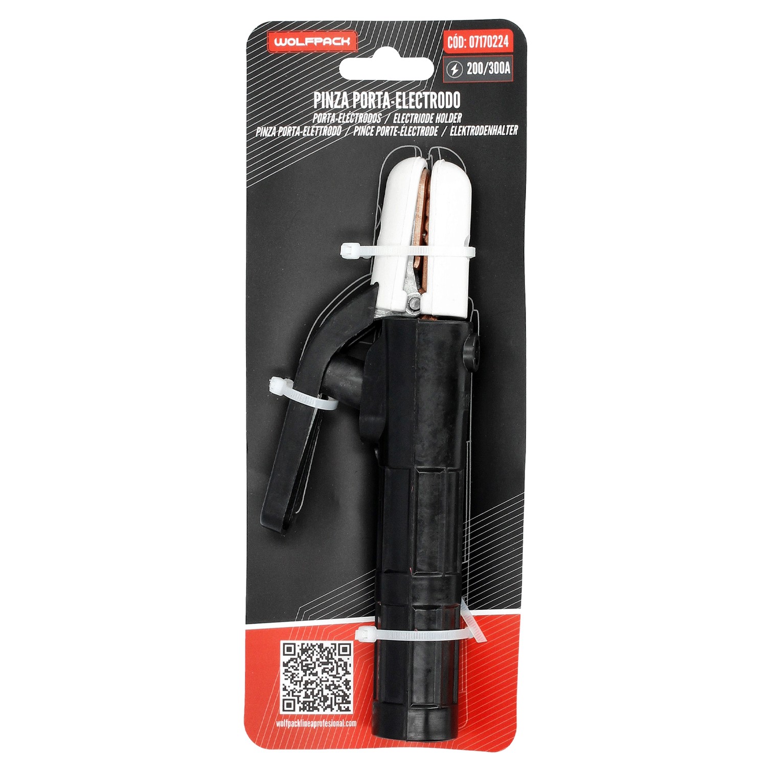 Pinza Porta-electrodo Wolfpack 200/300 Amperios