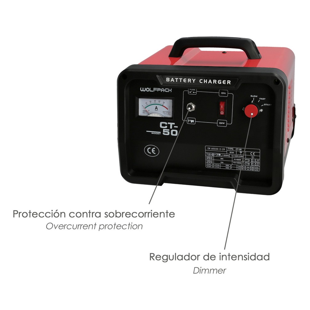 Carga Baterias 12/24V 30-350Ah Con Arrancador