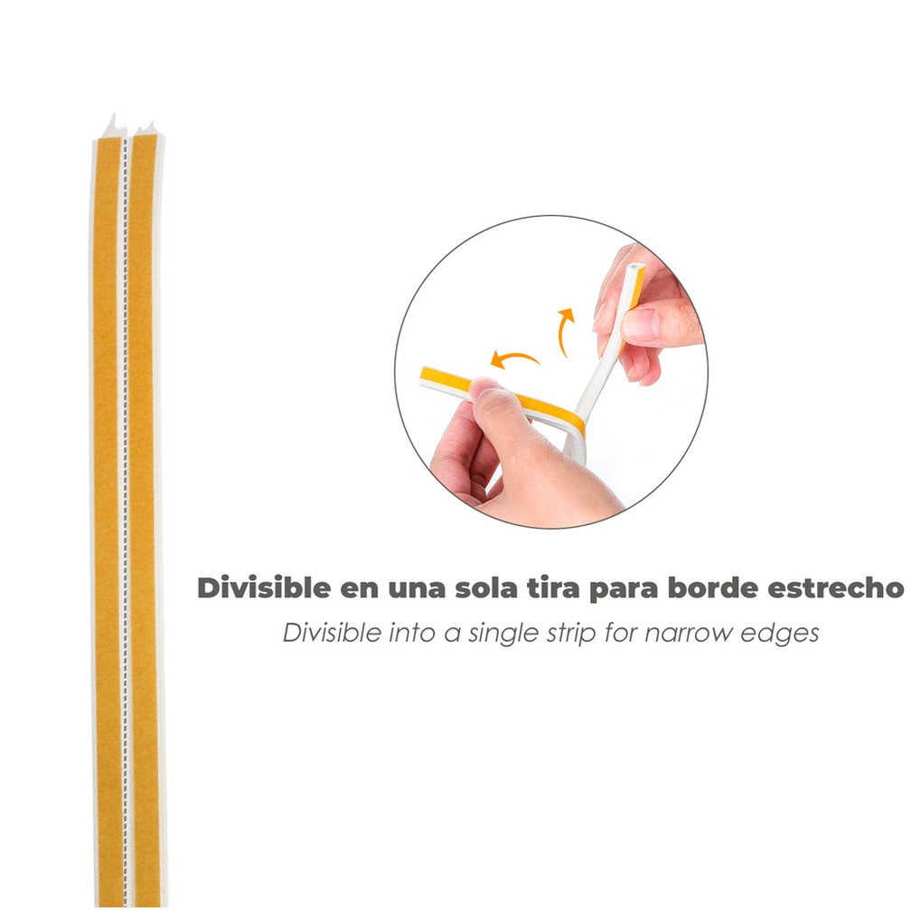 Burlete Elástico "E" 6 m. x 9 mm. Blanco