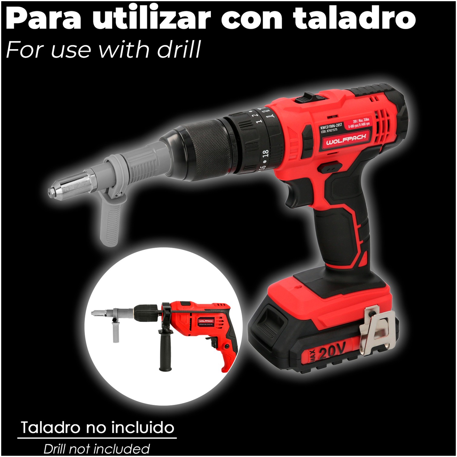 Kit Remachadora Para Taladro