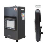 Estufa Gas Infrarroja Ceramica 4,5 Kw. Plegable 3 Potencias, Triple Sistema de Seguridad, Con Ruedas, Encendido Piezo-Electrico