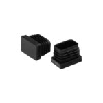 Contera Plástico Rectangular Interior. Color Negro 30x20 mm Bolsa 200 Unidades.