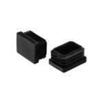 Contera Plástico Rectangular Interior. Color Negro 40x30 mm Bolsa 200 Unidades.