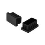 Contera Plástico Rectangular Interior. Color Negro 50x30 mm Bolsa 100 Unidades.