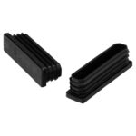 Contera Plástico Rectangular Interior. Color Negro 80x20 mm Bolsa 100 Unidades.