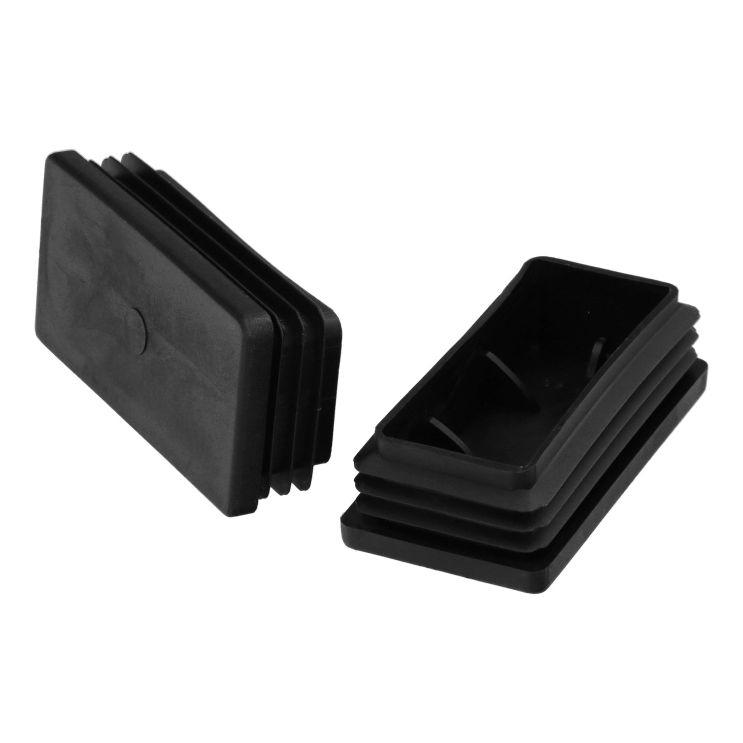 Contera Plástico Rectangular Interior. Color Negro 80x40 mm Bolsa 100 Unidades.