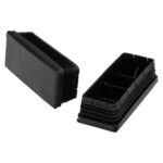 Contera Plástico Rectangular Interior. Color Negro 100x40 mm Bolsa 25 Unidades.