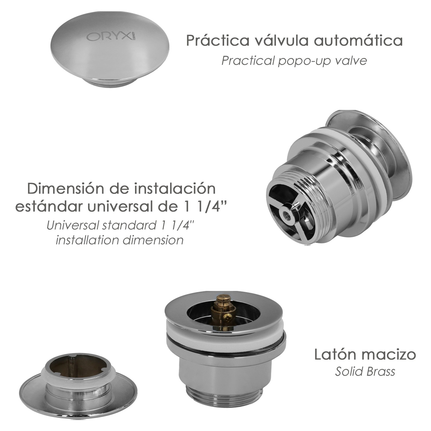 Valvula Lavabo Clic Clac 1 1/4"