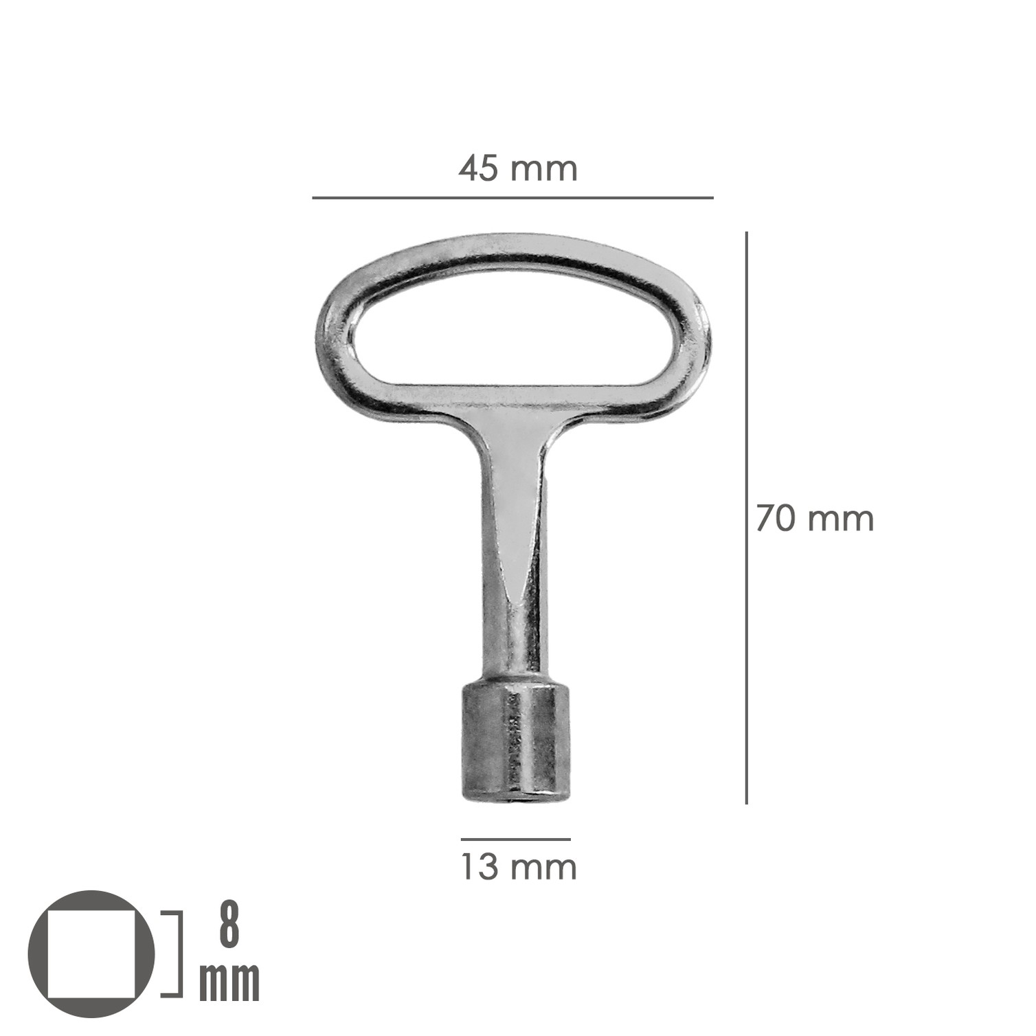 Llave Cierre Cuadrado 192 8 mm.