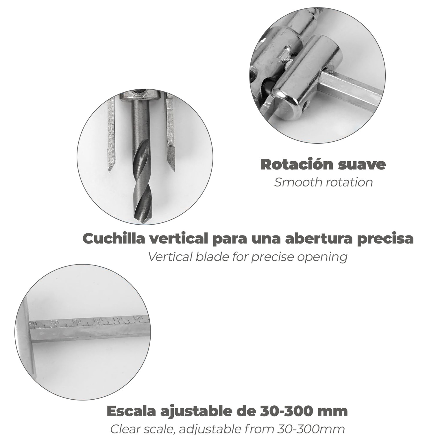 Broca Cortacírculos Regulable 30-300mm