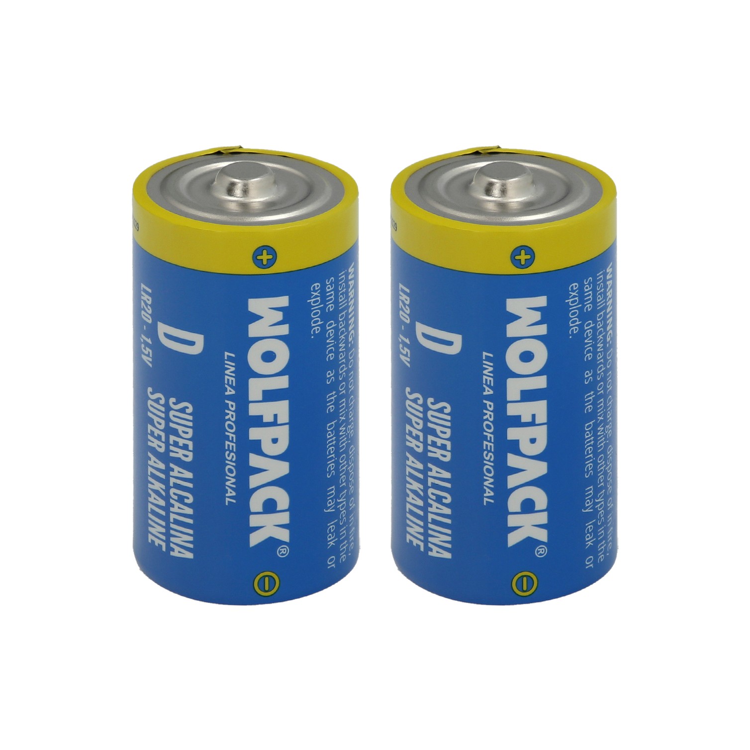 Pila Wolfpack Alcalina D - LR20 (Blister 2 Piezas)