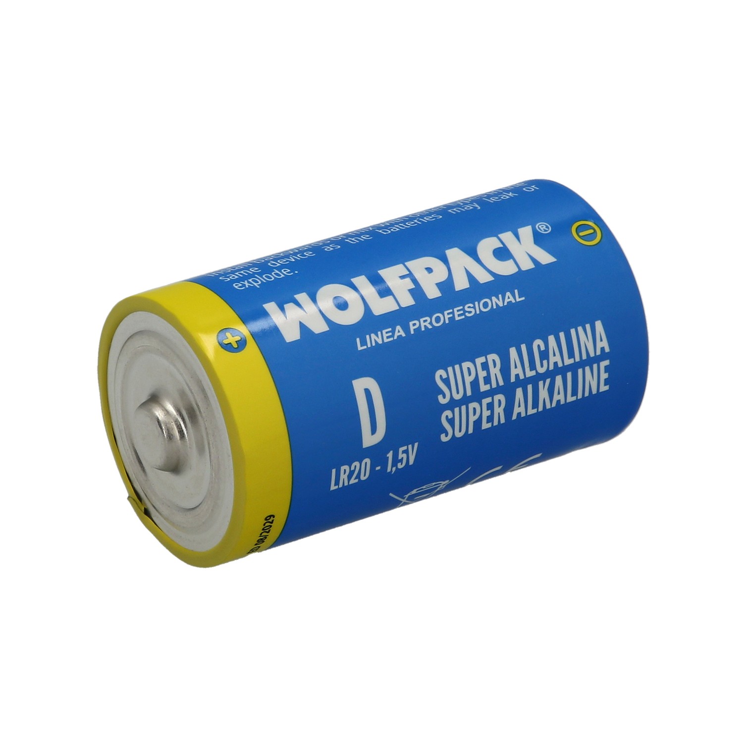 Pila Wolfpack Alcalina D - LR20 (Blister 2 Piezas)