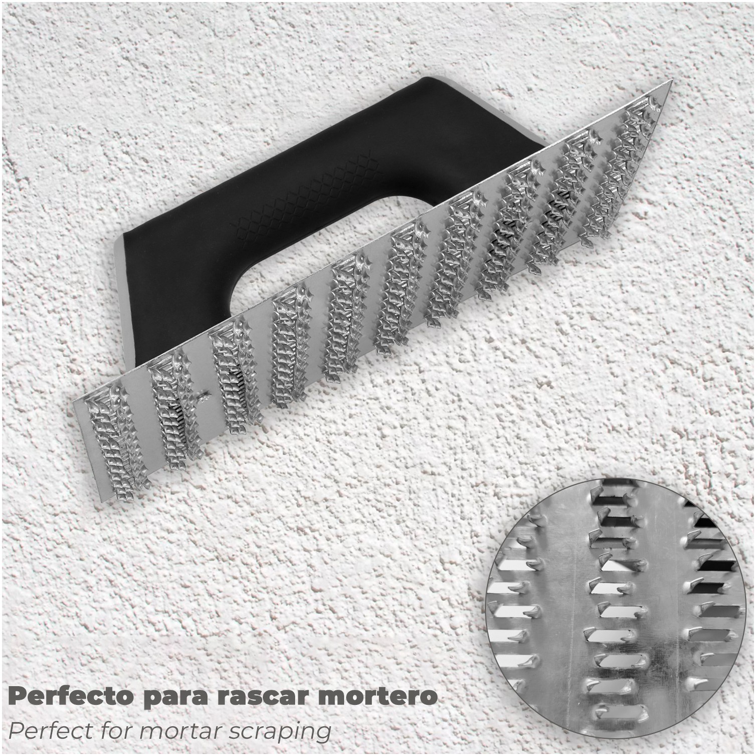 Rascador Mortero Profesional 250x145 Mango TPR