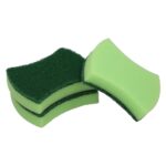 Estropajo Verde Con Esponja. Pack 3 Unidades.