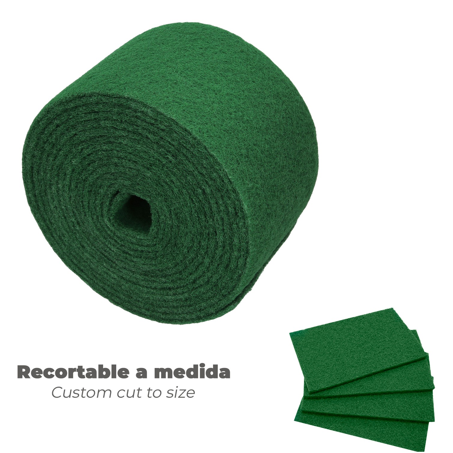 Estropajo Fibra Verde Profesional. Rollo De 14 Cm x 6 Mt.