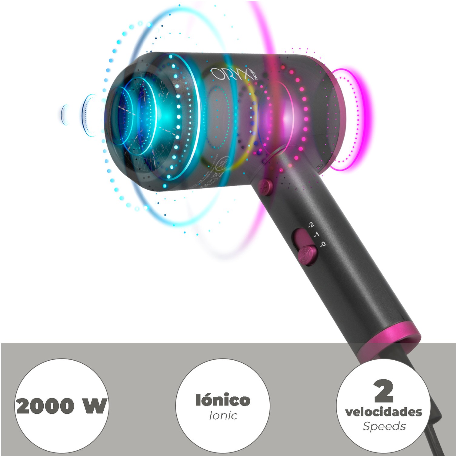Secador Pelo 2000 Watt Oryx