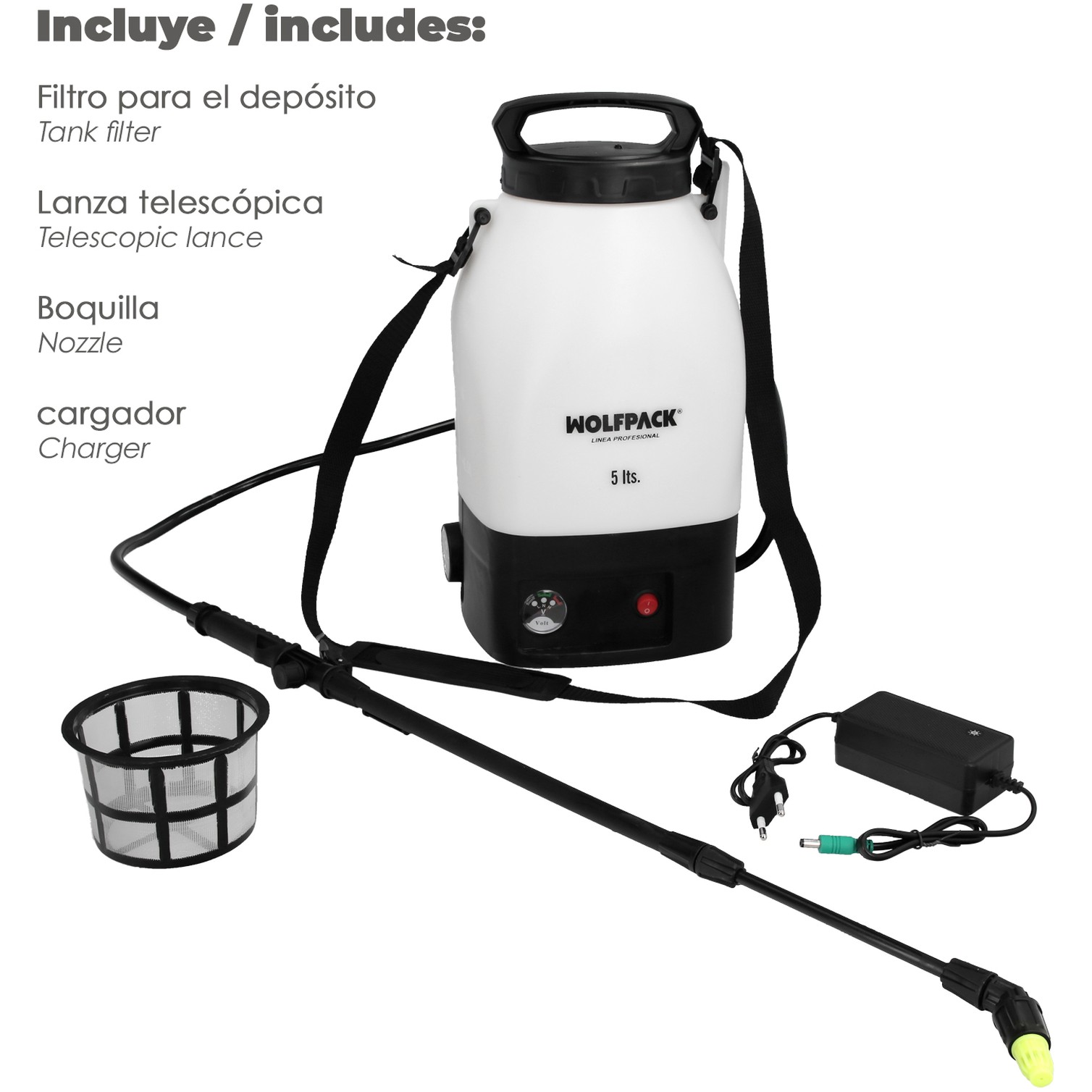 Sulfatadora 5 Litros Bateria Litio 12V
