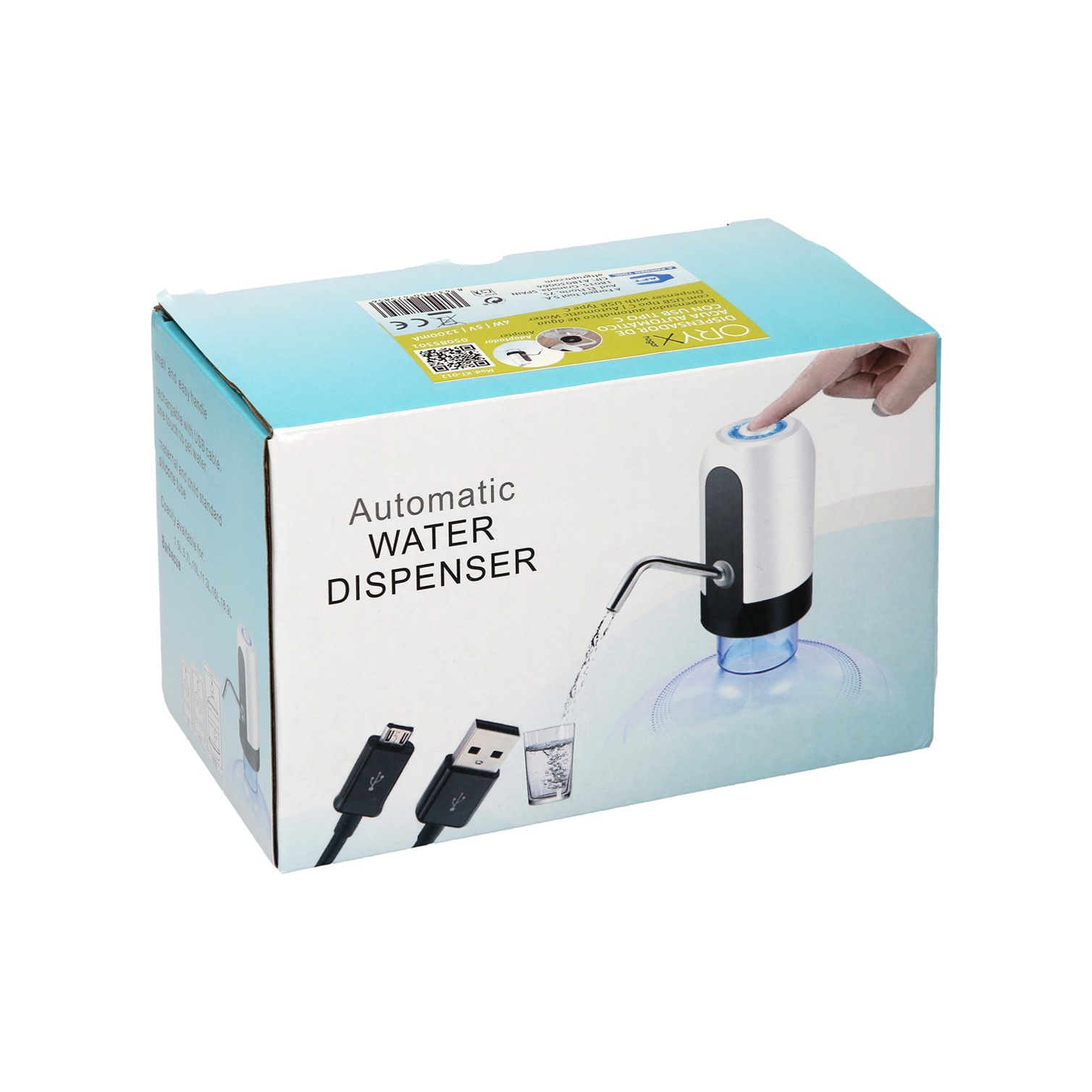 Dispensador De Agua Automático Para Garrafas y Botellas Con Cargador USB Tipo C