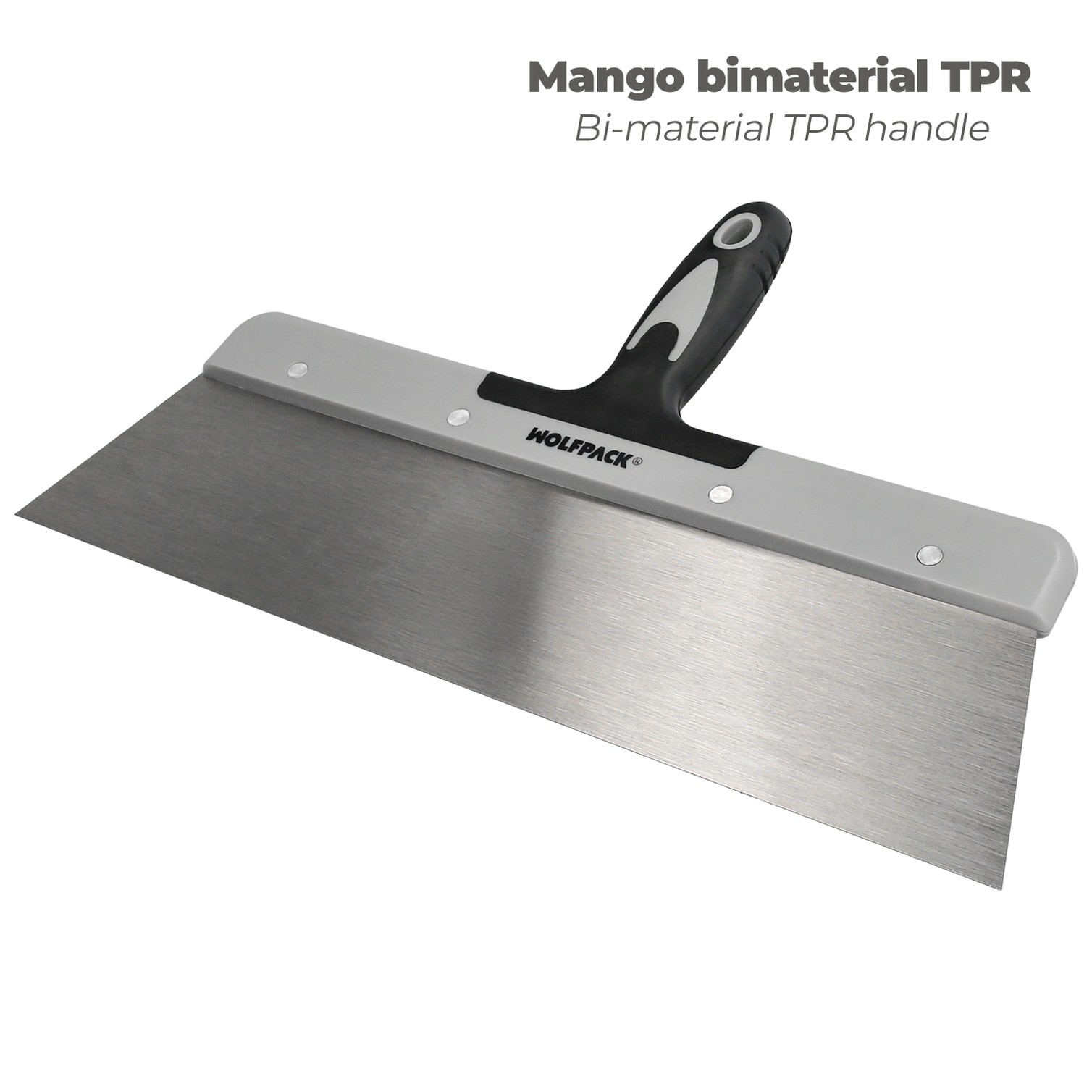 Espatula Acero 380 mm. Mango TPR