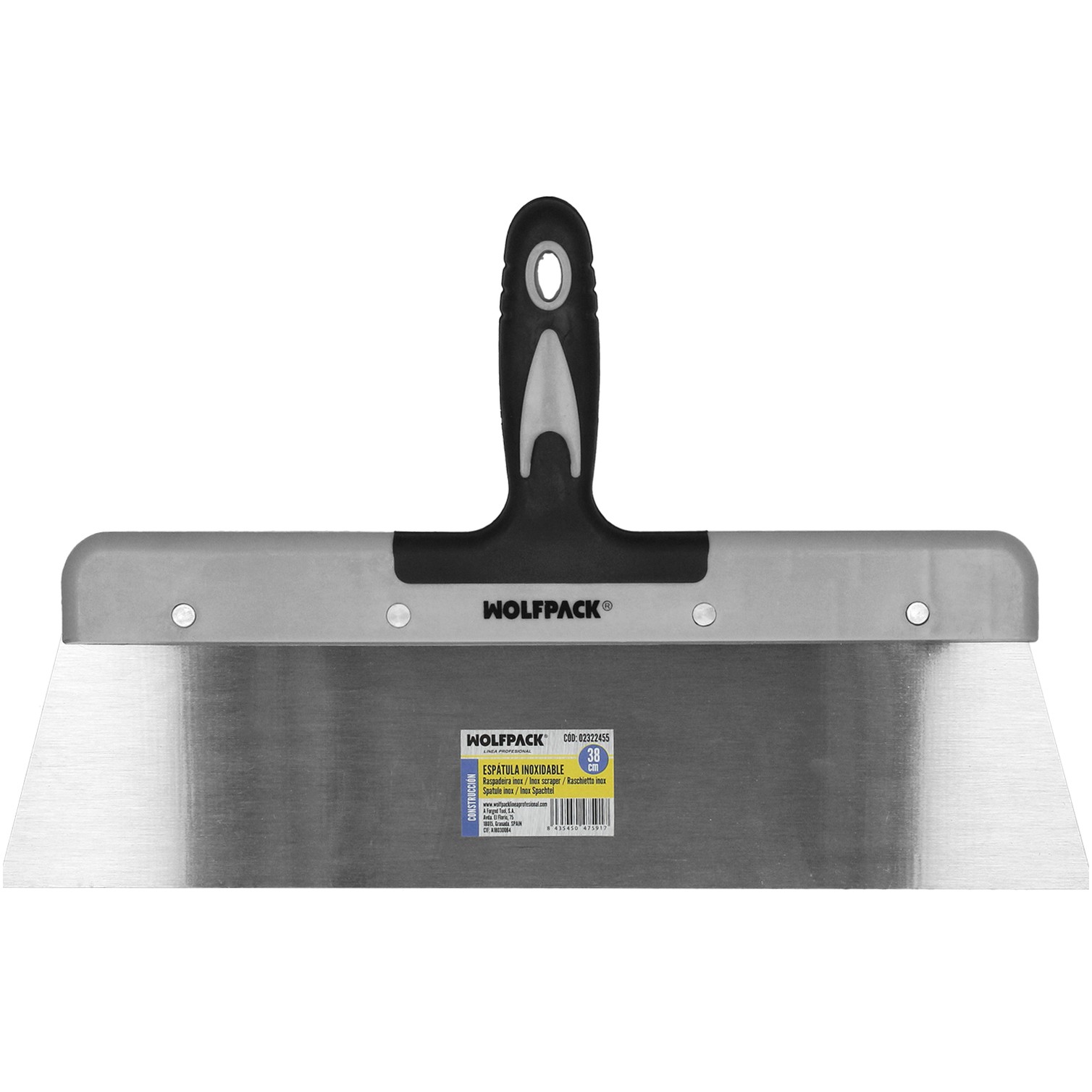 Espatula Acero 380 mm. Mango TPR