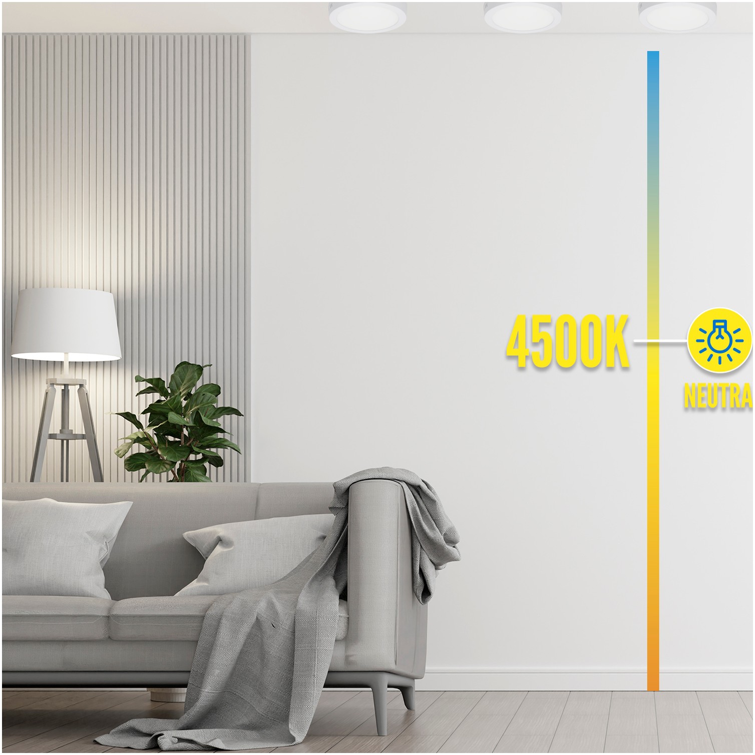 Downlight Superficie Led 20 Watt 1800 Lumenes 4500K