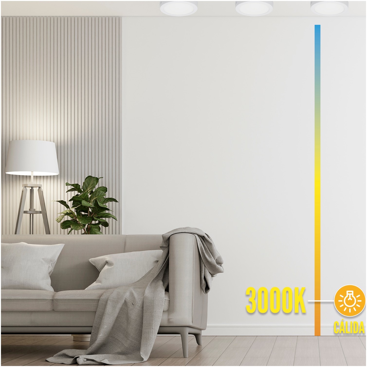 Downlight Superficie Led 20 Watt 1800 Lumenes 3000K